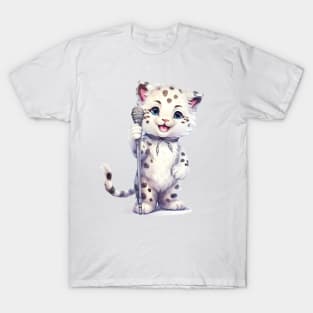 Snow Leopard Singing T-Shirt